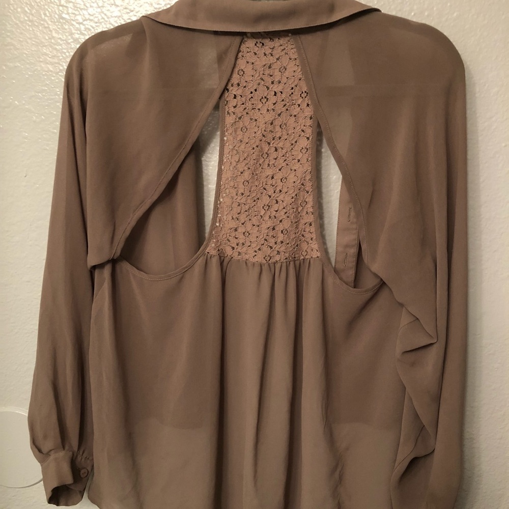 Sheer Kimono Style Button Down